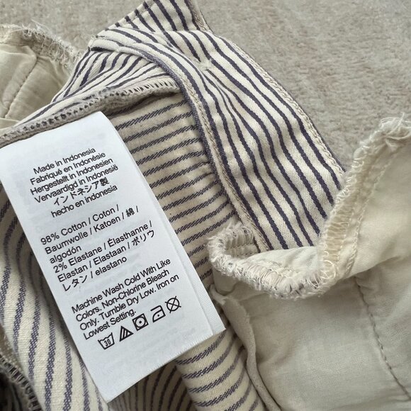 Madewell Emmett Wide Leg Crop Stripe Pants Welt Pocket 33 - Picture 9 of 9